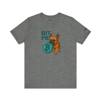 Bit Me Crypto Dog Lover t-shirt in deep heather